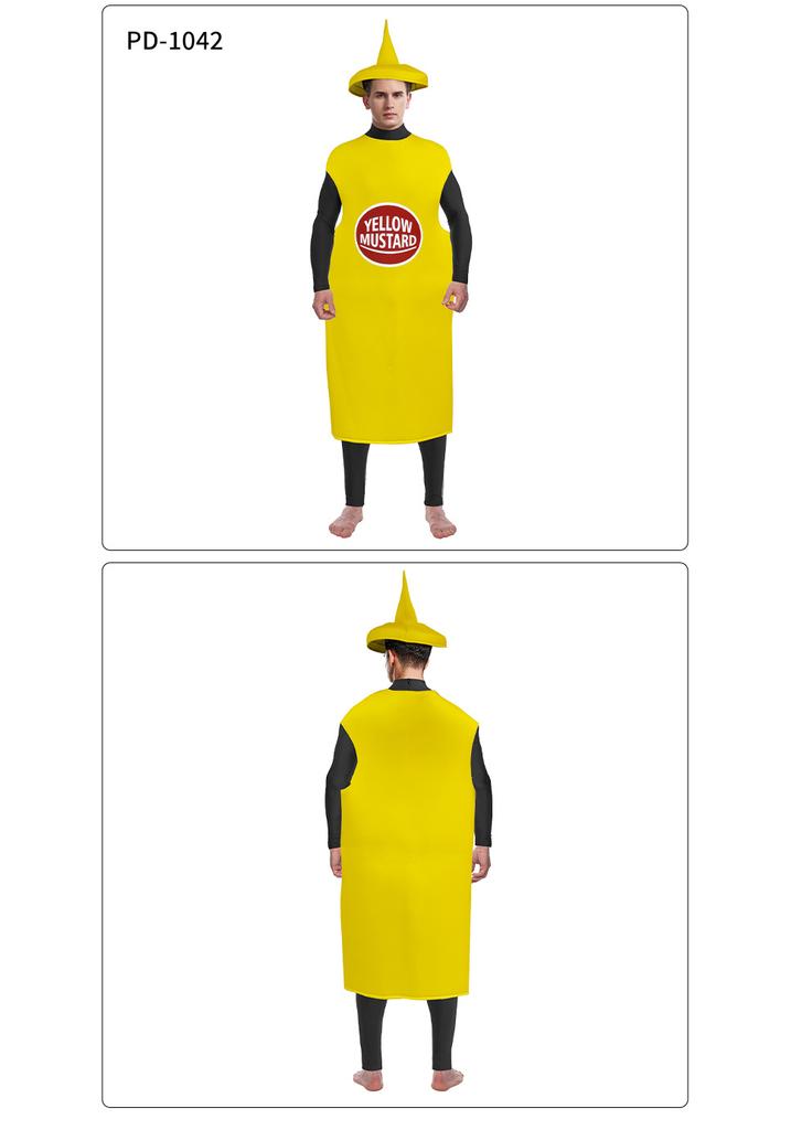 For Cross-border All Saints Snack Party Cos Suit Ketchup Fries Adult Stage Performance Puppet Costume Unisex Polyester