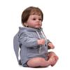24'' 60cm Simulation Reborn Doll Tutti Soft Cloth Body Lifelike Baby Boy Doll with Rooted Short Hair True To Like Newborn Babies Dolls for Kids Age 3+