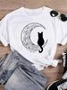 Short Sleeve Tops T-shirts Women Tee Print Summer Cartoon Cat Love Valentine Shirt Female Graphic Fashion Clothing