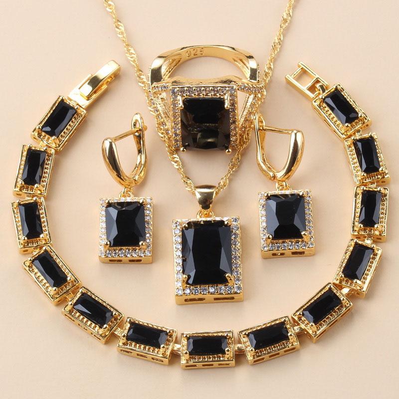 Африканский Позолоченный Браслет Браслет Кольцо Модные Зеленые Цирконы Наборы Ювелирных Изделий Ожерелье Клипсы Серьги Для Женщин Подарок