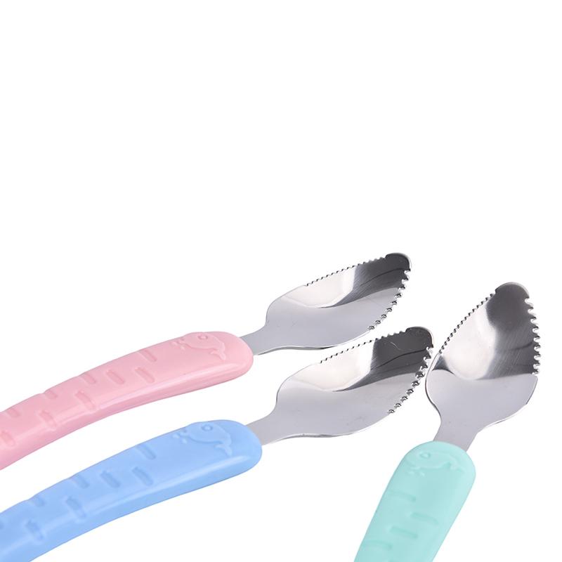 1 шт. ложка для кормления ребенка с двойной головкой, скребок для чистых фруктов, детская ложка