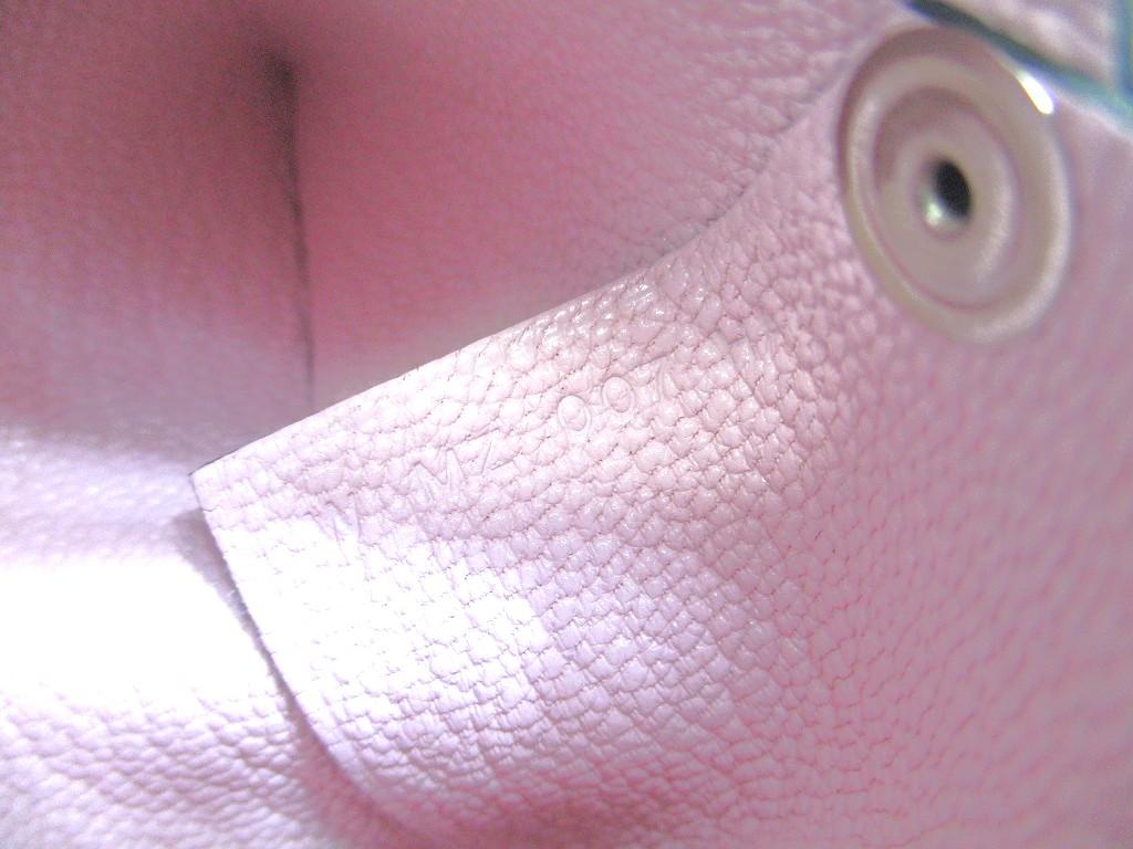 Подлинный HERMES Бамбук и Роза милый Кошелек для монет Bastia из кожи шевро Myzore #a925 Восстановленный