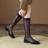 2025 New Spring and Summer Boots Women's Thick Heel Mesh Boots Hollow Cool Boots Summer Breathable Thin Mesh Boots