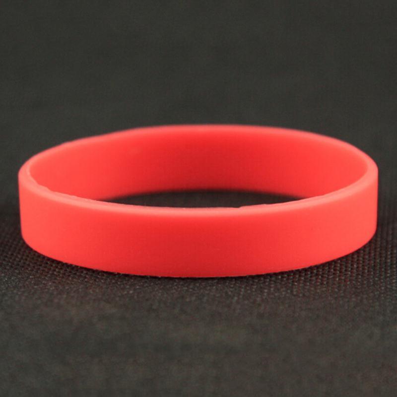 New Fashion Trendy Silicone Rubber Wristband Flexible Wrist Band Cuff Bracelet Bangle 1Pcs