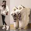 Winter New Velvet Thickened Large Size Cotton Shoes Versatile Outdoor Thick Sole Heightening Dad Shoes Girls Running Sneakers