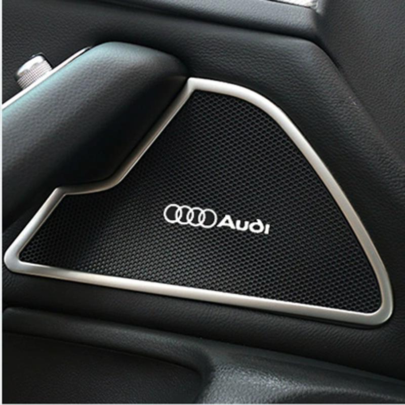 3d Metal Car Audio Sticker Sound Speaker Label Emblem For Audi A3 A4 A5 A6 A1 A2 A7 A8 S3 S4 S5 S6 S7 TT RS3 RS4 RS5 Accessories