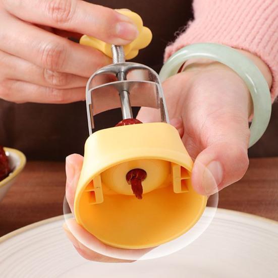 Удалитель косточек красного финика из нержавеющей стали, пресс-инструмент для удаления косточек финика, многоразовый удалитель сердцевины финика для кухни, пекарни