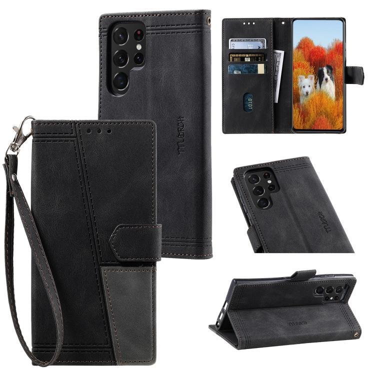 Factory S21 Ultra Case Splicing Leather Phone Case for Samsung Galaxy S22 Ultra