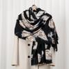 Butterfly Skin-friendly Velvet Autumn and Winter Skin-friendly and Warm Imitation Cashmere Printed Scarf Bouquet Versatile Shawl