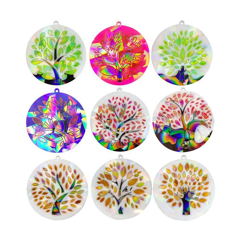 Early Riser Holographic Laser Tree of Life Pendant Mold Christmas Tree/Keychain Combo DIY Mold 3D Light-effect Food-Grade