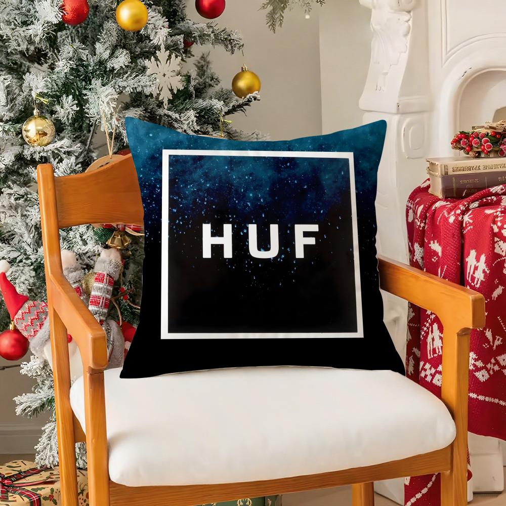 Skateboard Aesthetic Design HHUF Pillow Case Silky Short Plush With Invisible Zipper Dustproof Sofa Cushion Cover
