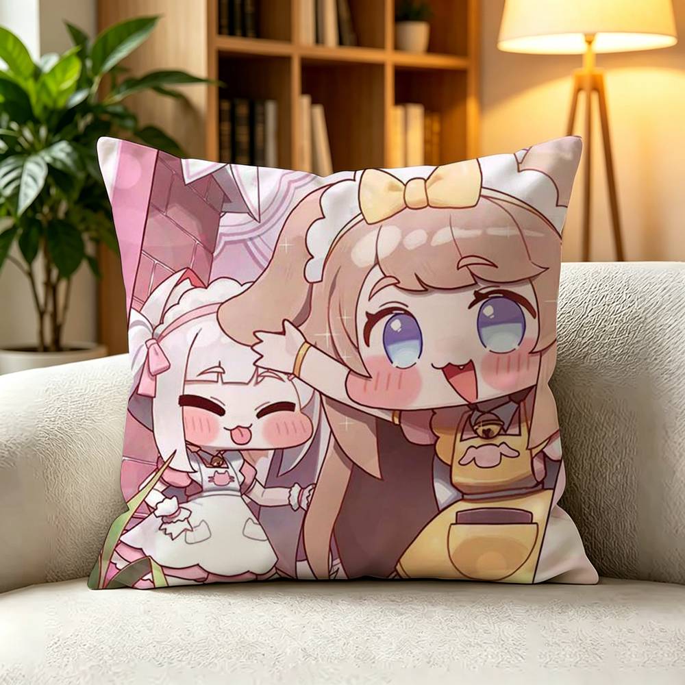 TTrickcal Chibi Go  Square DoubleSided printed Pillow Case Bedroom Bedside Pillow Sofa Cushion Cover