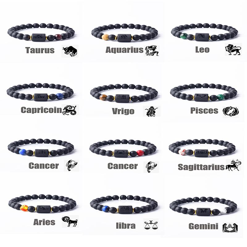 12 браслет со знаком зодиака Homme Созвездие браслеты для мужчин Рак Весы Дева Телец браслет Для женщин подарок дружбы ювелирные изделия на руке