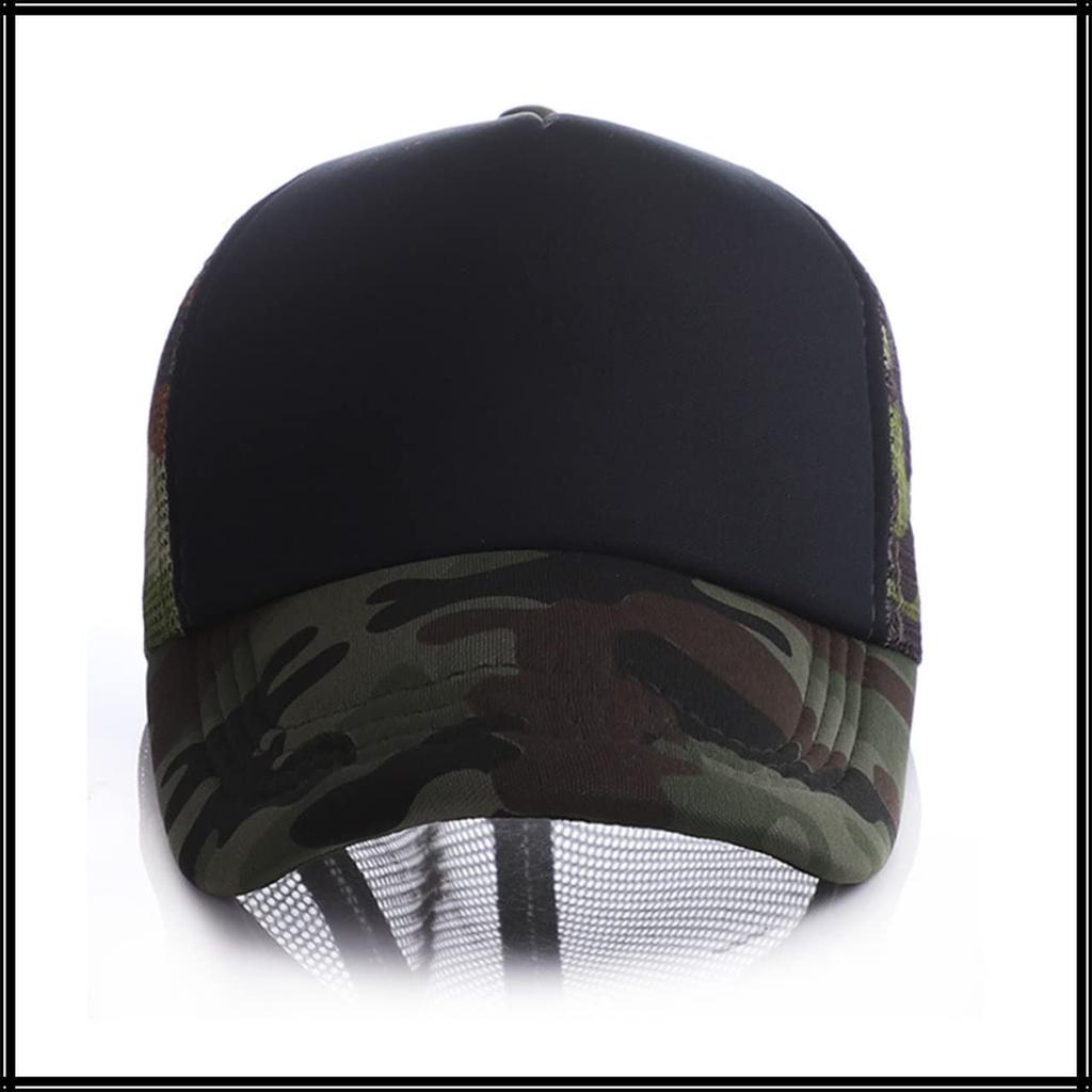 Mesh CA535 [White Fang] Hat, Camouflage, Cap, Running, Sports, Lightweight, Quick-Drying, Men's, Women's, (Camouflage)