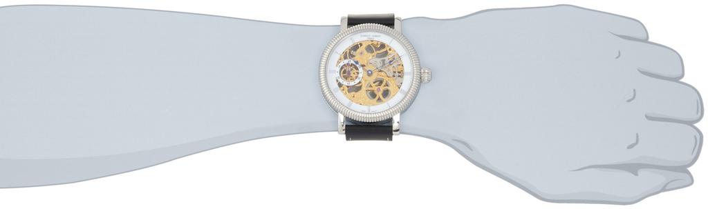 Мужские механические часы с ручным заводом Charles Hubert 3737-G, скелетон, черные