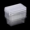 10Pcs Transparent Dessert Box With Lids Plastic Hinged Takeout Containers Food Packaging Boxes For Cakes Cookies Salad Food