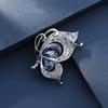 Butterfly Brooch High-End Women'S Retro Anti-Crystal Brooch Fashion Diamond Insect Pin Suit Accessories