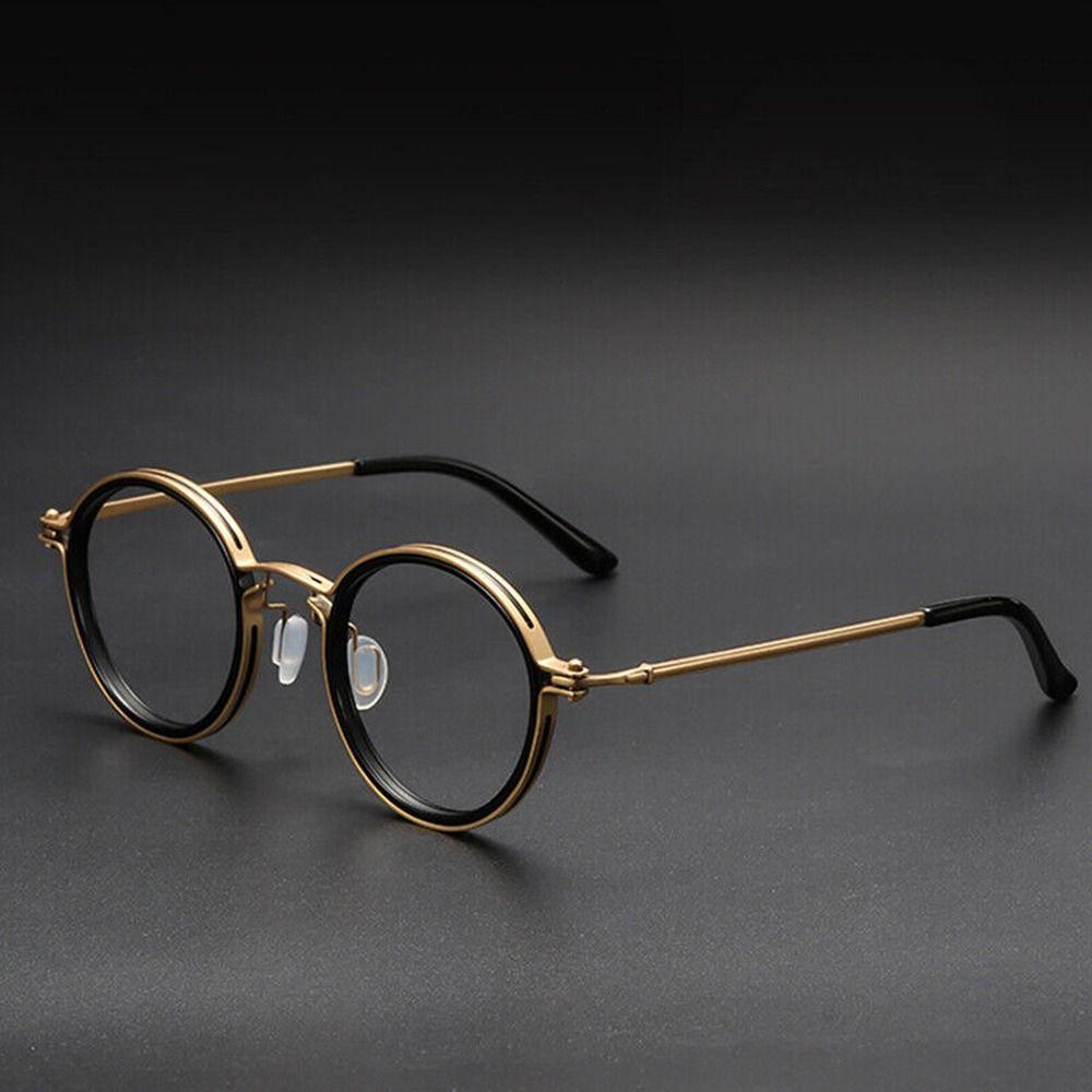 Metal Round Anti Blue Light Glasses Women Classic Oversized Eyeglasses Frames Transparent Computer Glasses Eyewear
