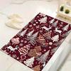 1Pc Vintage Santa Claus Portrait Rug Office Carpet Indoor Outdoor Doormat Nonslip Soft And Comfortable Living Room Christmas Halloween Gift D91834