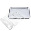 Baking Tray with Removable Cooling Rack Set Stainless Steel Baking Pan Sheet Non Toxic , Used for Oven, BBQ Tray Dishwasher Safe