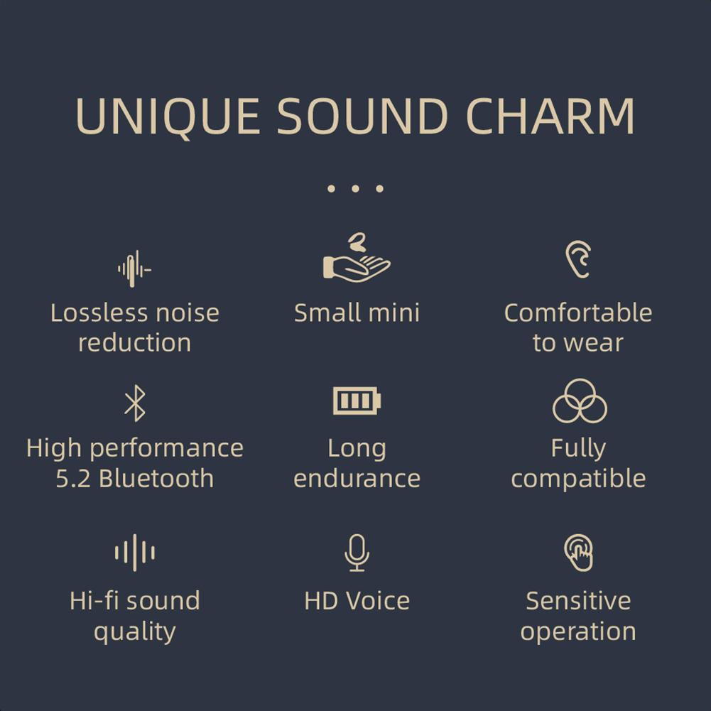 Водонепроницаемые Одноухие Наушники Bluetooth 5.2 Беспроводная Гарнитура для Бизнеса