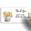 50pcs Love What's Inside Snap Thank You Card Shopping Purchase Greeting Cards for Small Business Owners Package Inserts