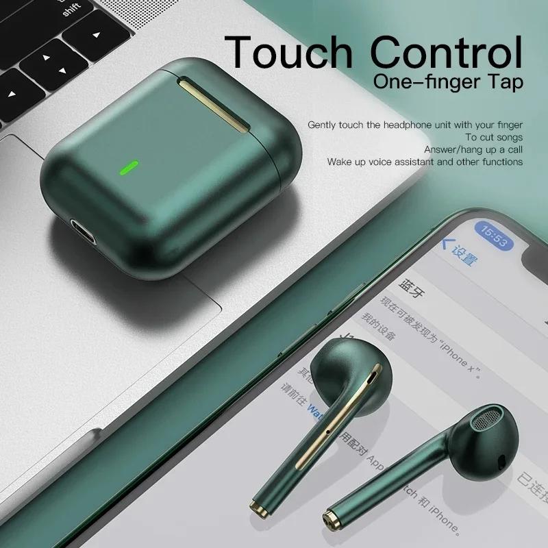 Наушники J18 для XIaomi бинауральные беспроводные HiFI стереонаушники Pop Up 5.0 Mini Sports Tws Bluetooth шумоподавляющая гарнитура