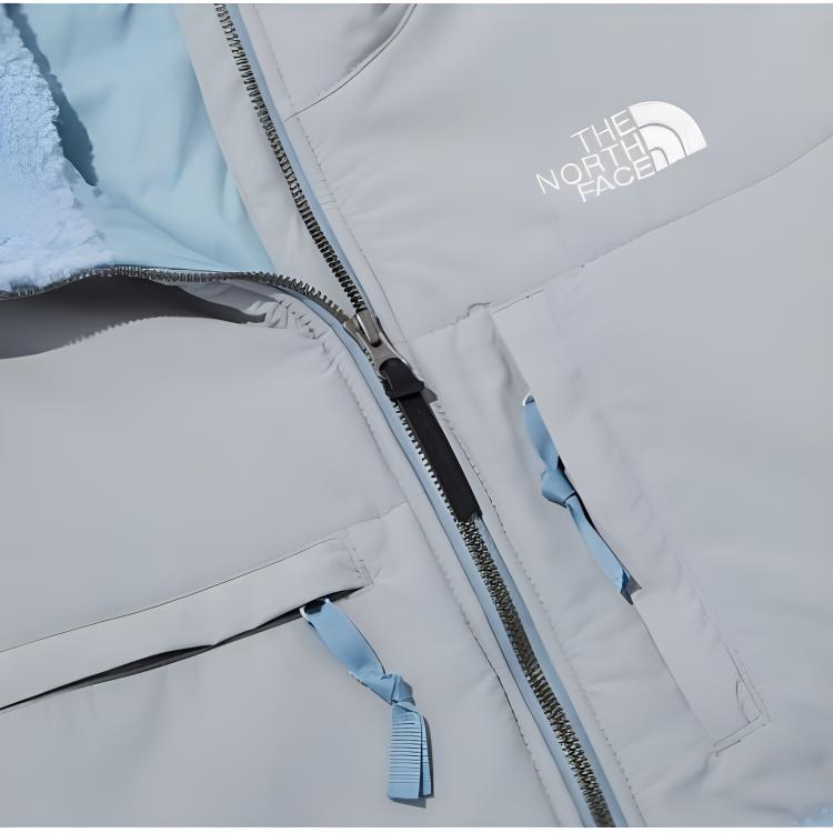 The North Face Вельветовые куртки Унисекс Синие С воротником-стойкой Утепленные и на флисовой подкладке NJ4FN54C