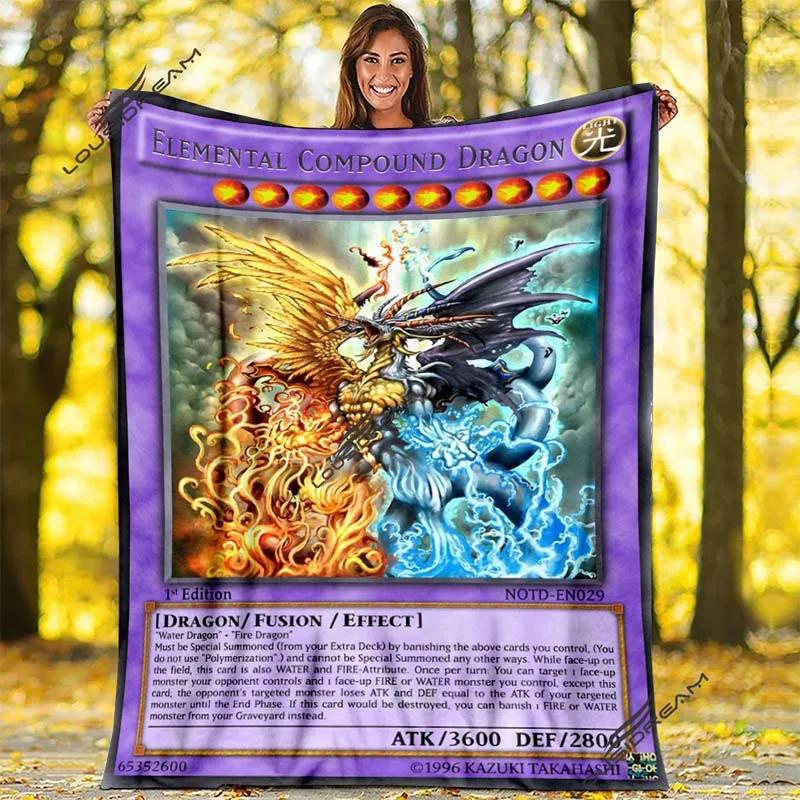 Мультяшное одеяло Yu-Gi-Oh Классическая КАРТА МОНСТРА Плед Подарок на День Рождения Рождество Спальня Диван Путешествия Кемпинг Теплое одеяло