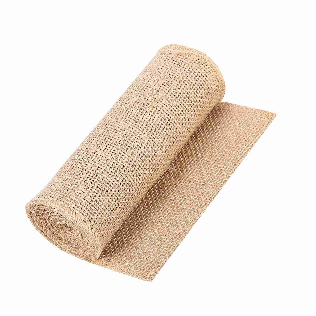 Винтажный Натуральный Мешковина Джут Мешковина Лента Дорожка на Стол Поделки Стул Рождество Свадебная Вечеринка