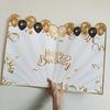 Большая открытка-книга пожеланий на День Рождения для Мужчин Женщин, Черно-Золотая Книга Пожеланий на День Рождения для Принадлежностей для Вечеринки по Случаю Дня Рождения
