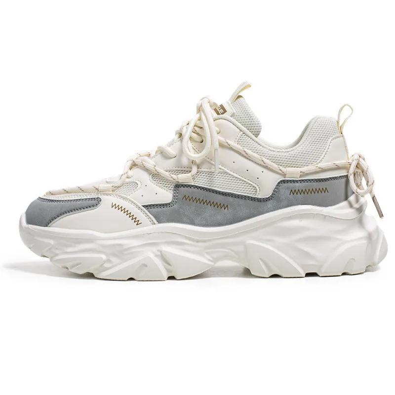 Мужская спортивная обувь 2024 года с дышащей сеткой, модная повседневная обувь на толстой подошве, модные мужские кроссовки для бега, мужские кроссовки