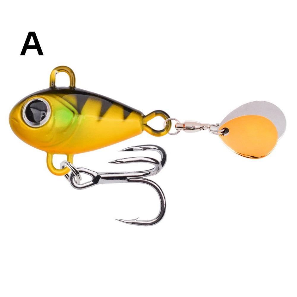 2 шт. Колеблющиеся блесны с вибрацией VIB Вращающийся хвост Ложка Рыболовная приманка Подледная рыбалка