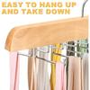Tank Top Hanger with Premium Wood, 24 Large Capacity, Space Saving,360 Degree Rotating, Foldable Metal Hooks, Tank Tops