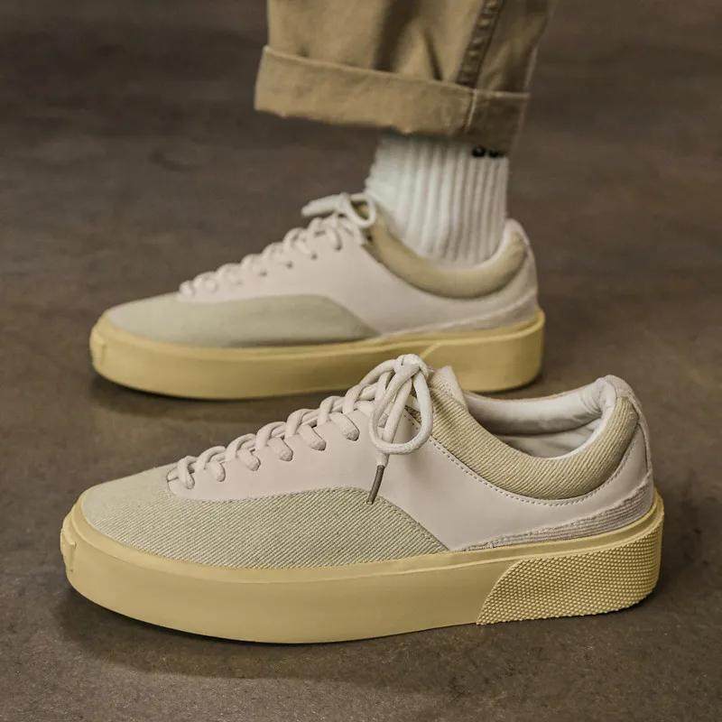 Модная летняя новая дышащая парусиновая обувь, персонализированный тренд, универсальные вулканизированные кроссовки, студенческий стиль, студенческая обувь для тренировок, 2025