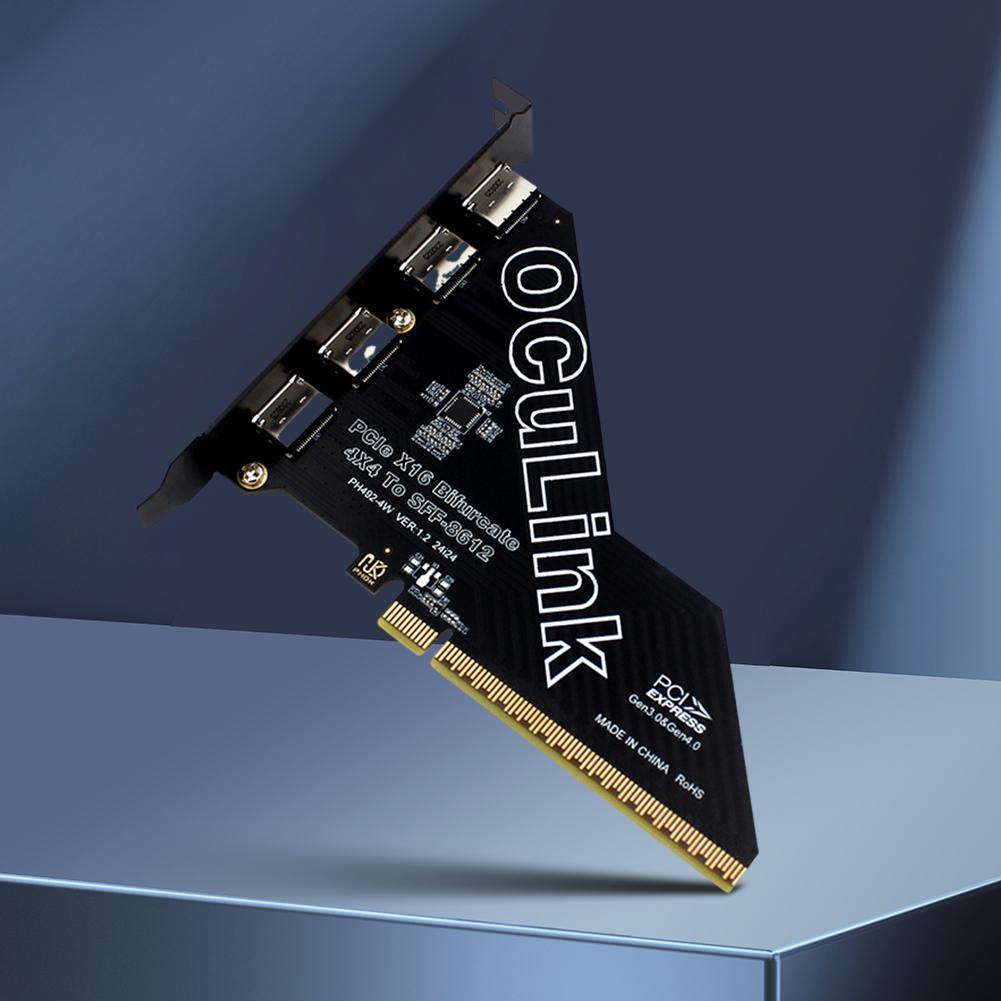 1 шт. карта-адаптер PCIe X16 к SFF 8611&8612, карта-адаптер PCIe OCuLink SFF-8612, карта расширения PCle4.0 для Os/Windows/Linux