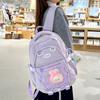 Elementary school children's schoolbag Girls junior high school students splicing cartoon backpack fashion backpack