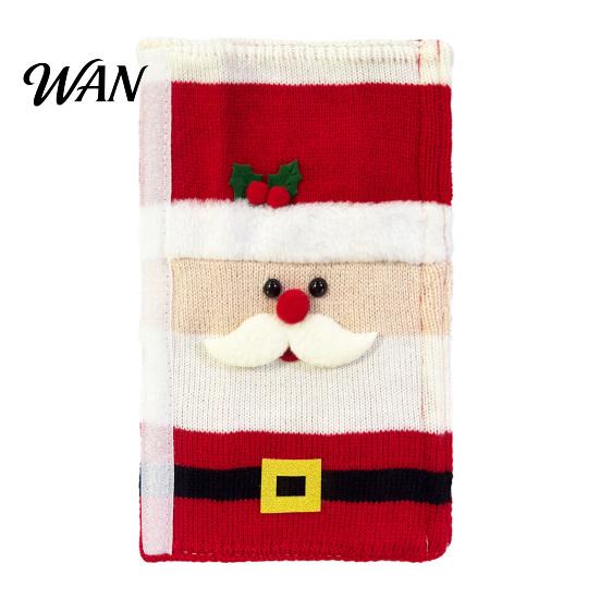 Soft Knitted Handle Sleeves Christmas Fridge Cover, Refrigerator Sleeve, Santa Snowman Elk Cute Cartoon Cover for Microwave Oven Dishwasher