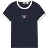 Levis SS24 Париж Лимитированная Капсульная Коллекция Повседневная Футболка с Коротким Рукавом и Вышивкой Буквами в Стиле Колорблок Женские Футболки 0023O-0001