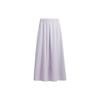 Solid Color Loose Double Knitted Long Casual Skirt Women Skirts Purple IK9879