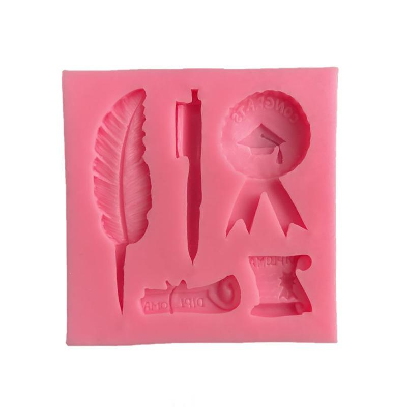 Силиконовая форма, выпускная крышка, сертификат, моделирующая формы для помадки для поздравлений, поздравления с выпускным