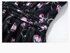 Ditto French printed fishtail dress slimming dress