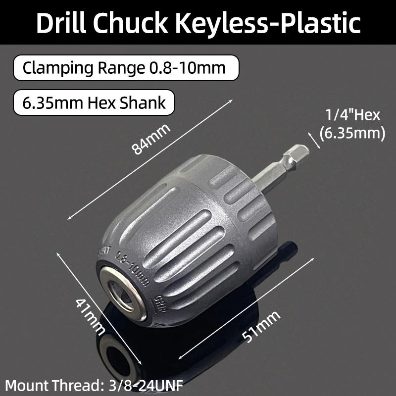 1PC Универсальный бесключевой мини-светильник 1/4 Hex 0,3-8 ММ Инструмент