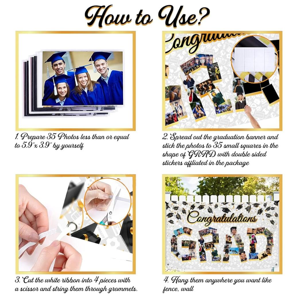 Баннер для выпускного сезона в помещении, украшение для сцены, флаг, украшение для выпускного, подвесной флаг 72 × 44 дюйма