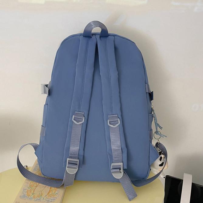 Girls Backpack Cute School Bags for Student Teens Girls Pockets Women Laptop Backpack Harajuku Pendant Backpack Cartoon Cute Badge Bear Bag