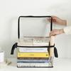 1 Pcs Foldable Book Box Student Dormitory Classroom Book Organizer Transparent Waterproof Household Book Organizing Storage Box
