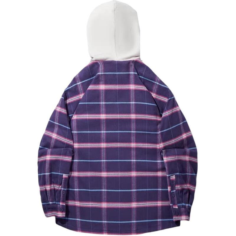 Мужская хлопковая куртка Li Ning Revive Series в клетку с капюшоном на пуговицах, универсальная AJMV339-5