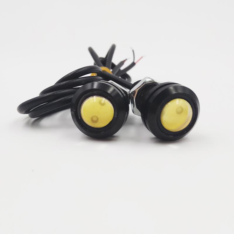 CSCSNL 2PCS / Pack 23/18 MM Car Eagle Eye DRL Led Daytime Running Lights 12V Backup Reversing Parking Signal Automobiles Lamps