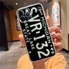 Phone Case For iphone 17 Pro Max Air 16 15 14 13 Pro Max 15 16 Pro 15Plus License Plate Number Car