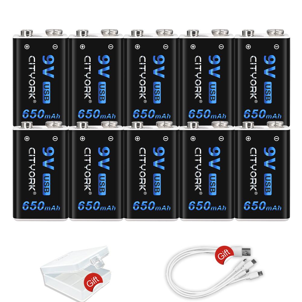 9 В литий-ионная аккумуляторная батарея Micro USB 6F22 9 В литиевые батареи для мультиметра металлоискателя гитары беспроводной микрофон